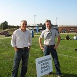 Krikke and Mattox prepare for teh volcano simulation